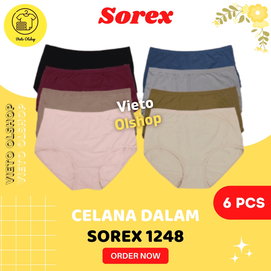 CD Sorek 1248 Extra Size Lusinan Celana Dalam Wanita Dewasa Sorek Isi 6 / Underwear Daleman Cewek Su