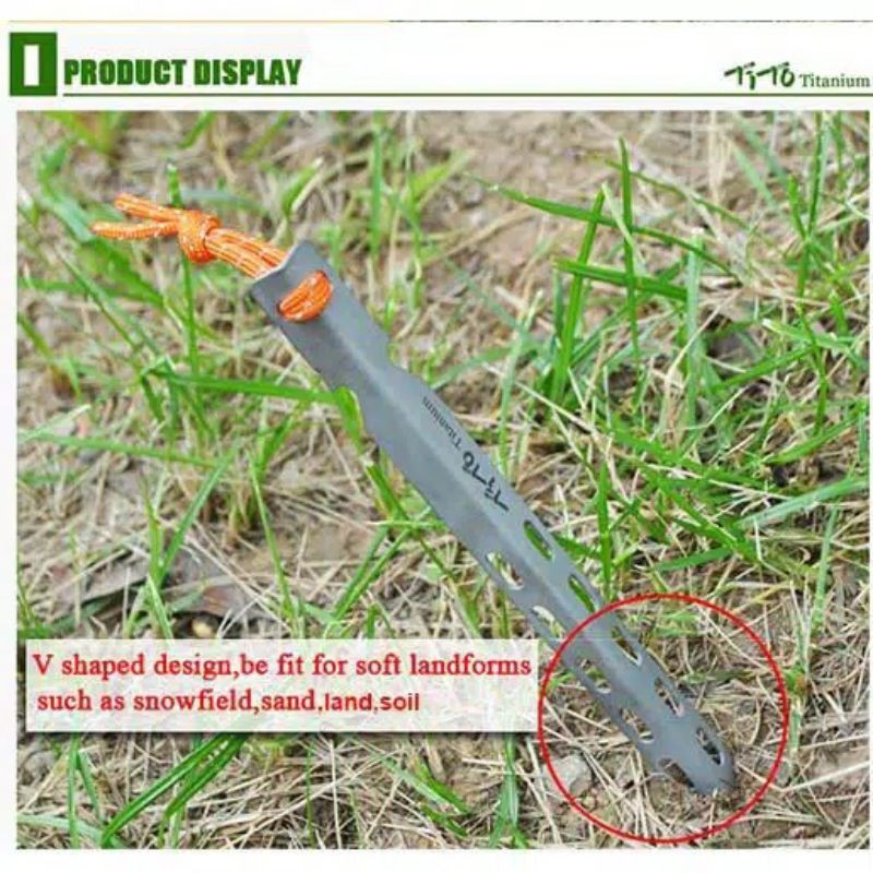 Pasak titanium Tito type V tenda Ultralight tent peg camping