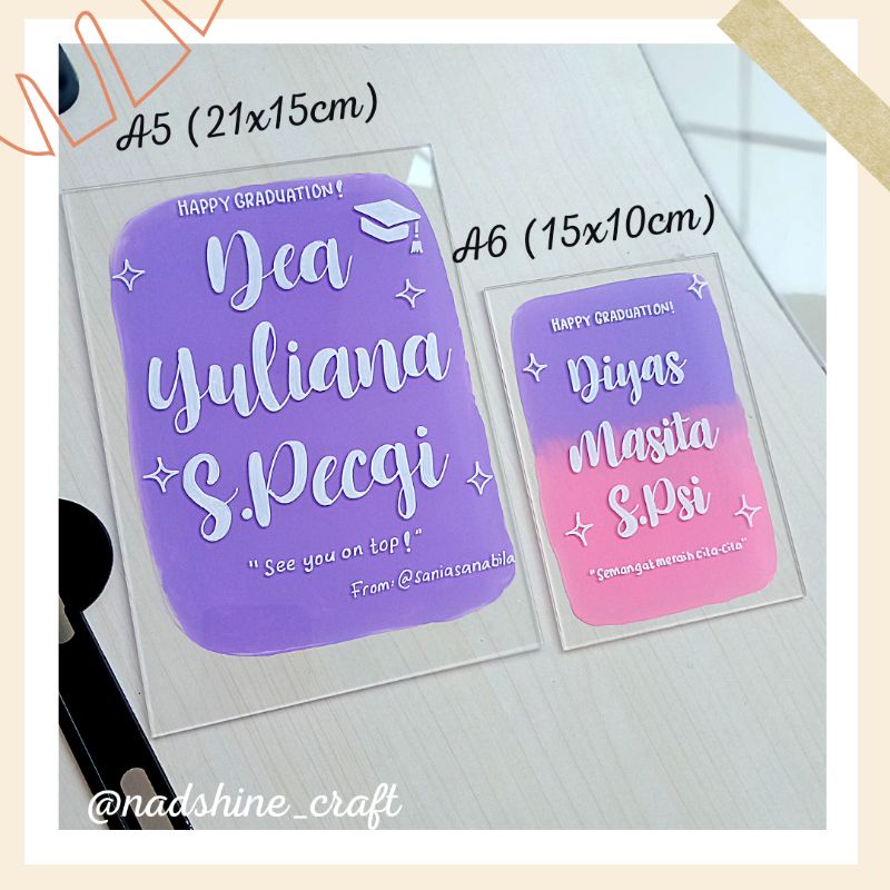 Ucapan akrilik lettering custom