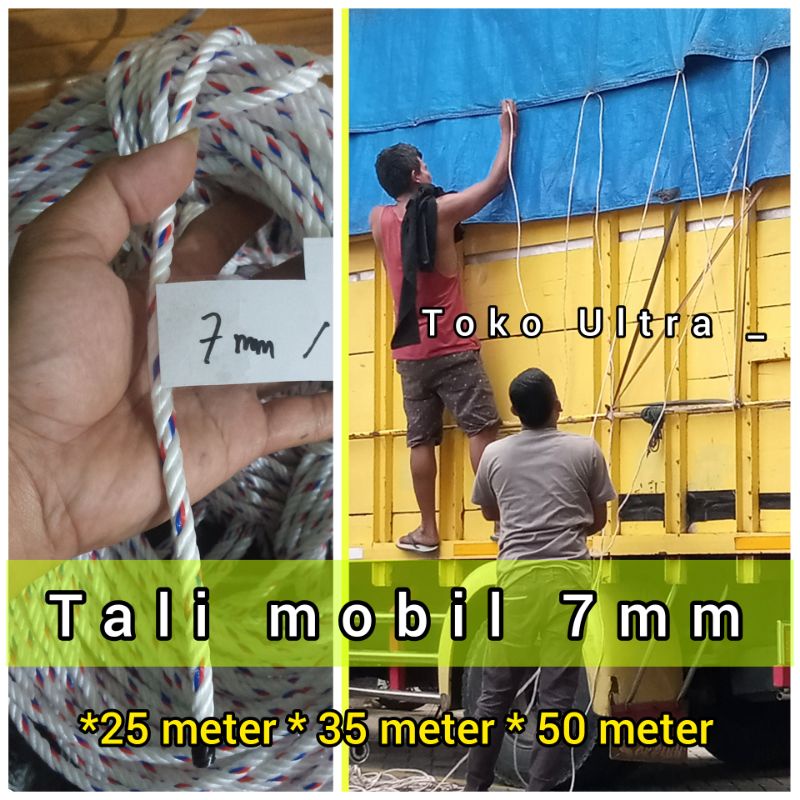 TALI MOBIL 7MM (50 METER) / TAMBANG 7MM PPD / TALI KILOAN / TAMBANG ECERAN / TALI ECERAN / TALI PLASTIK / TAMPAR 7MM / TAMPAR PPD / TAMBANG PIK UP / TALI JEMURAN / TALI KAPAL / TALI PROYEK / TAMBANG KAPAL / TALI JANGKAR