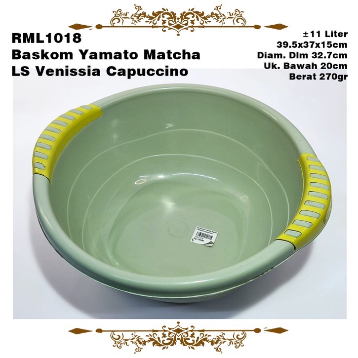 RML1018 Baskom Yamato Matcha LS Venissia Capuccino ±11 Liter