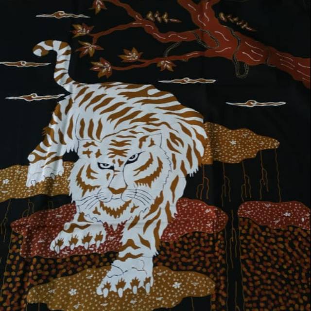 Kain batik tulis motif macan