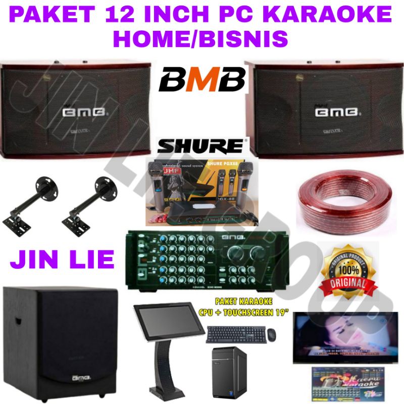 PAKET SOUND KARAOKE BMB 12 INCH PC KARAOKE HOME/BISNIS SUBWOOFER 15 INCH