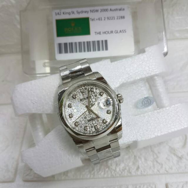 Jam tangan wanita ROLEX DATEJUST AUTOMATIC SWISS CLONE 36MM
