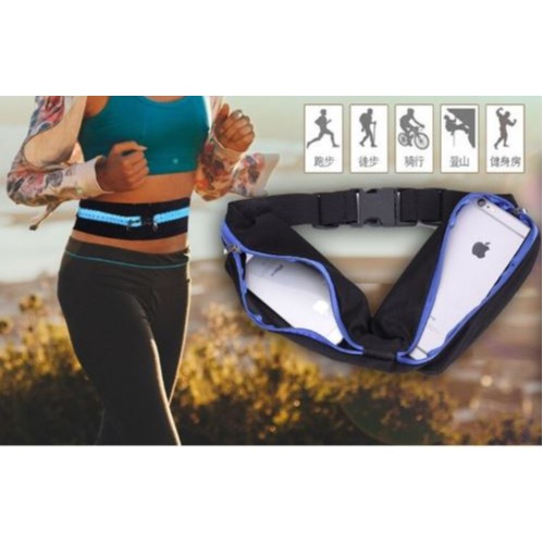 Double Pocket Running Belt - Tas Jogging model Ikat Pinggang