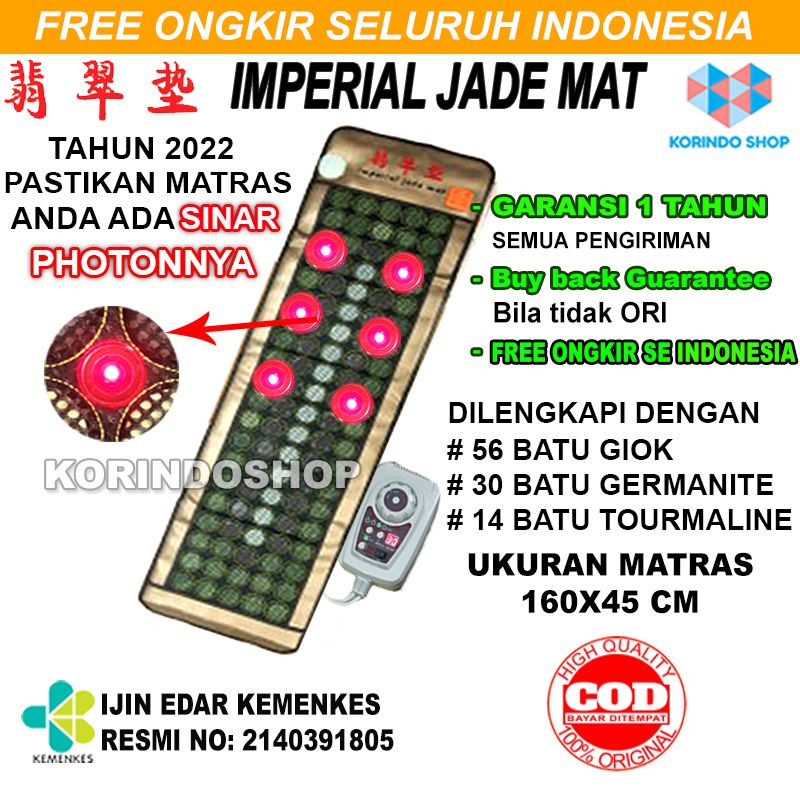 IMPERIAL JADE MAT Matras Kesehatan Batuan Giok, Tourmaline, dan Germanium