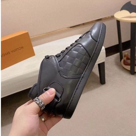 sneaker shoes lv mirror sepatu damier hitam sepatu pria sepatu branded shoes