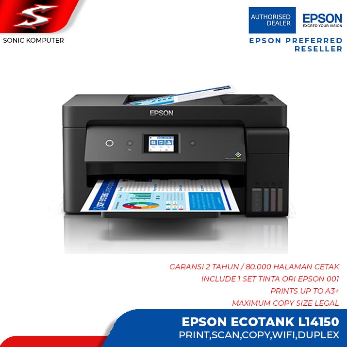 Printer Epson EcoTank L14150 A3+ All in One Ink Tank Print Scan Copy Wifi A3