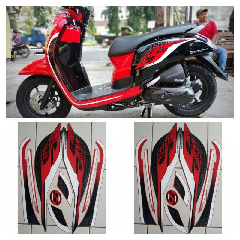 striping full body honda scoopy sporty 2019