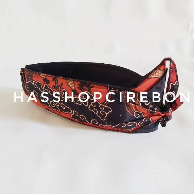 Iket Bolong Sunda batik singa barong orange