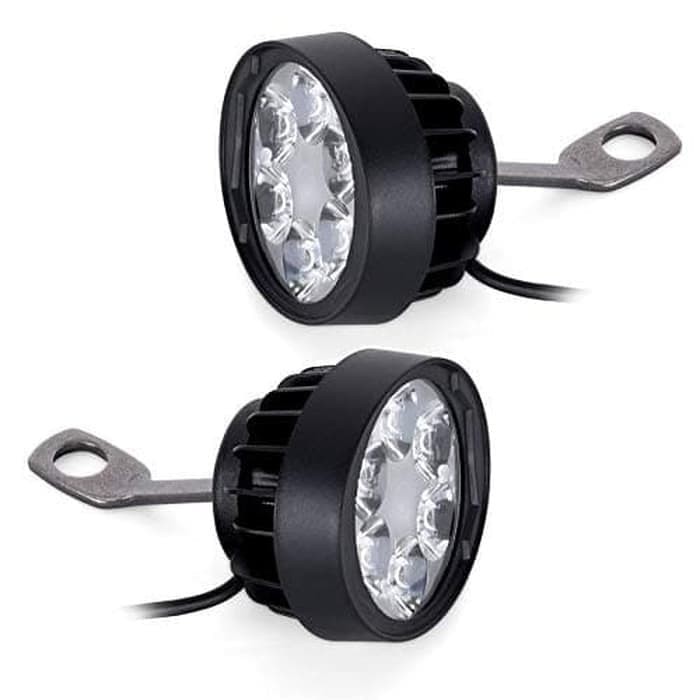 Lampu Spion Motor LED U3 Cree 6 Mata Tembak Sorot 18W BULAT 2pcs