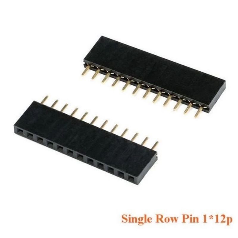 Header Female 1X12 Pin p 12p 2.54mm single Row lurus 1x12p 1 x 12 pcb