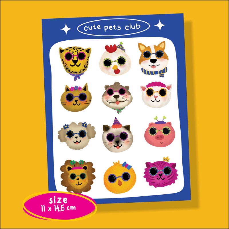 

Cute Pets Club STICKER PACK by Yeele
