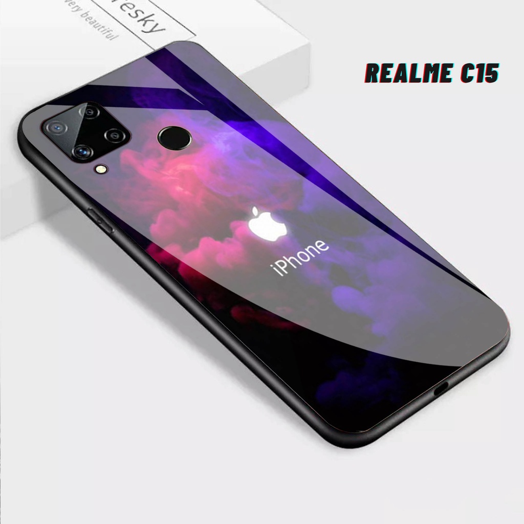 Softcase Glass Kaca REALME C15 - Casing HP REALME C15 [ S49 ].