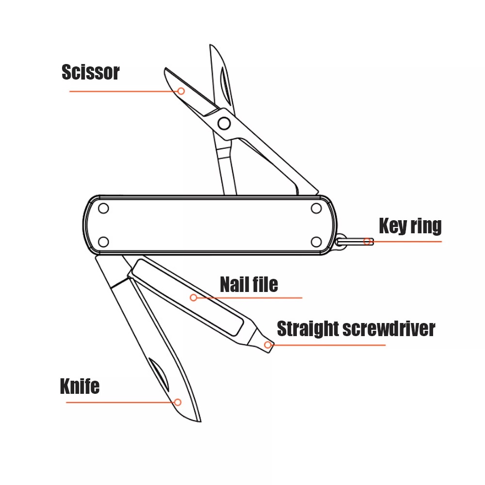 NEXTOOL KT5026B - Pisau Lipat 4-in-1 EDC Tool Multifungsi