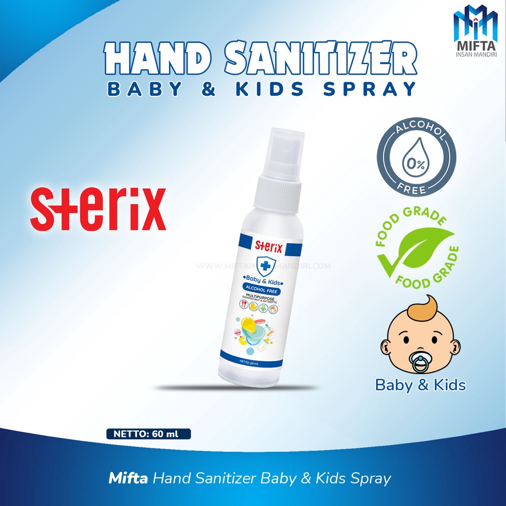 HAND SANITIZER KHUSUS BABY &amp; KIDS / DISINFEKTAN BABY &amp; KIDS STERIX