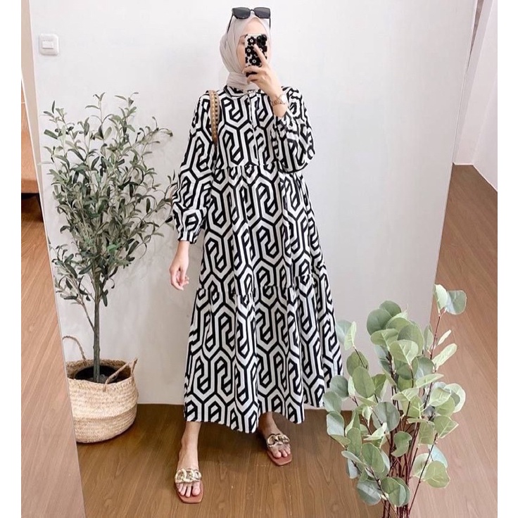 Midi Dress Zara Viral ex Citra Kirana / Midi Zara Viral Termurah