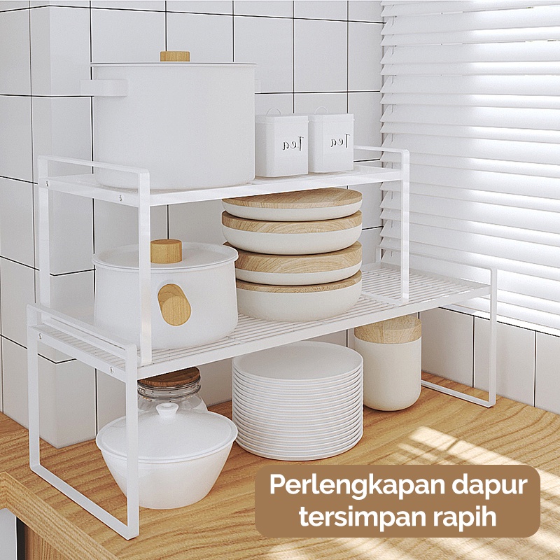 Dejavu Rak Dapur Panci Rak Kabinet Dapur Rak Bawah Wastafel Rak Susun Lemari Penyimpanan Bumbu Dapur