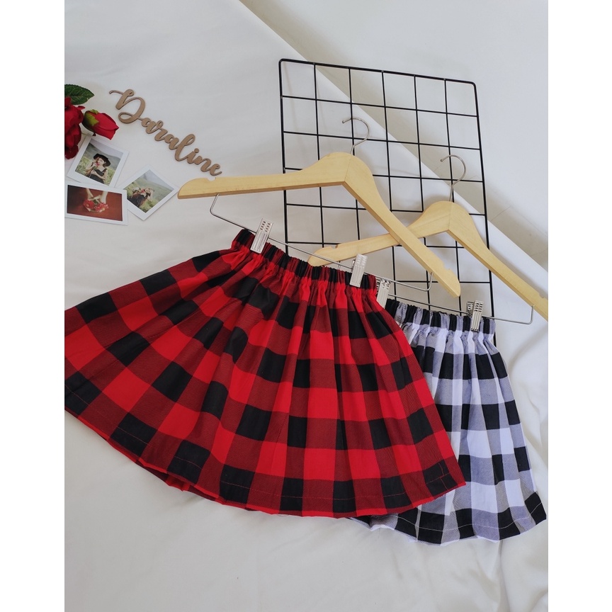 DARALINE TARTAN MINI SKIRT KIDS / ROK ANAK MINI KOTAK-KOTAK LUCU KAWAII