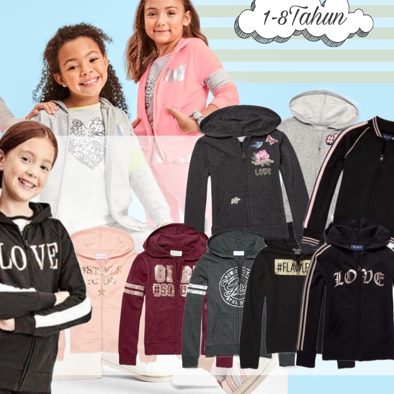 Jacket Anak Perempuan TCP Original 1-8Tahun