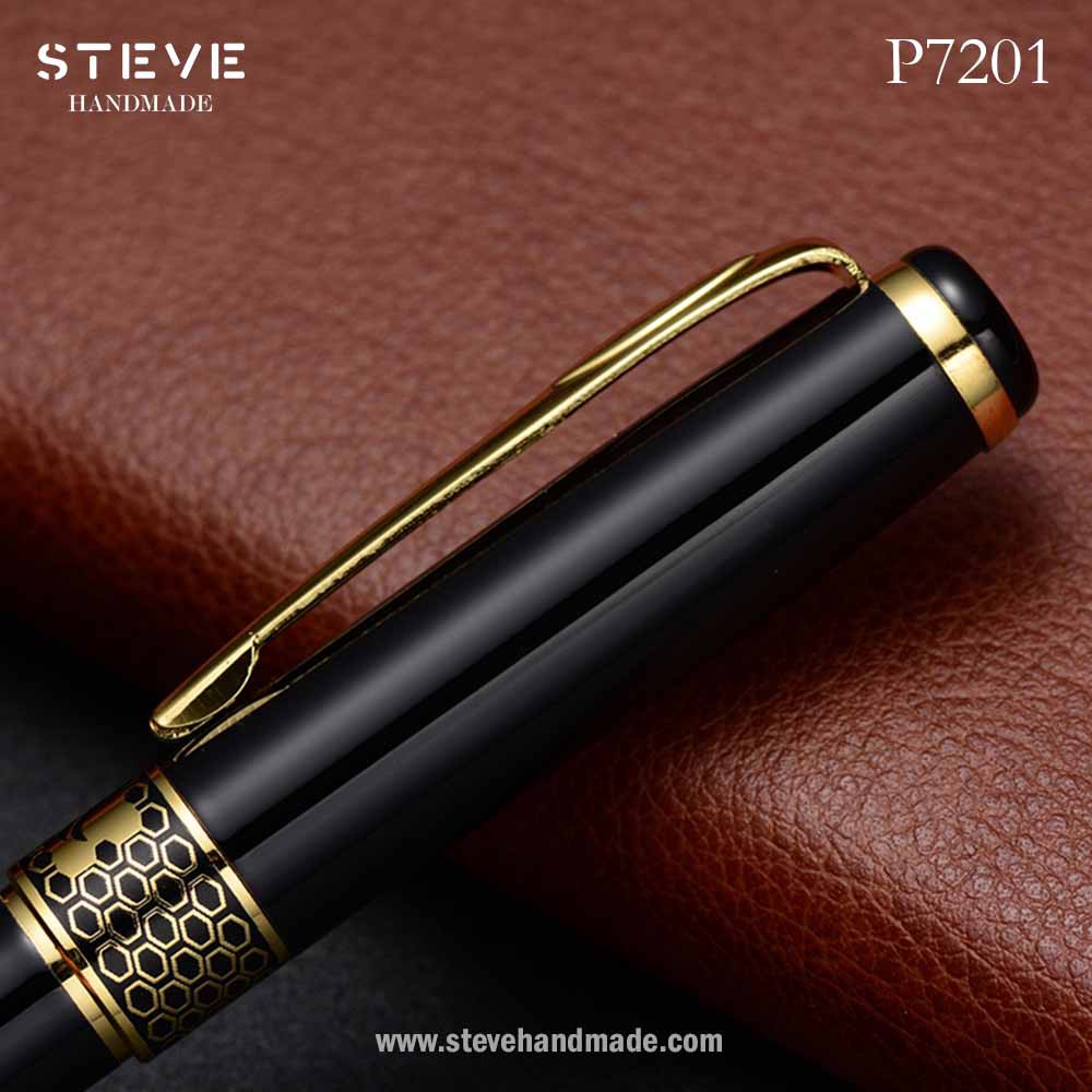 Pena Ballpoint Bolpen Bolpoin Pulpen Rollerball Pen Steve P7201 Custom Grafir Nama &amp; Logo