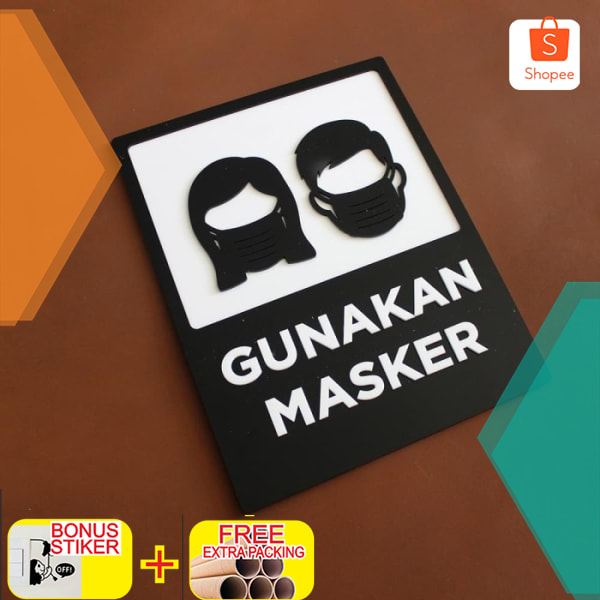 

Gunakan Masker Sign Acrylic | 20 x 25 cm | Sign Board Akrilik Keren