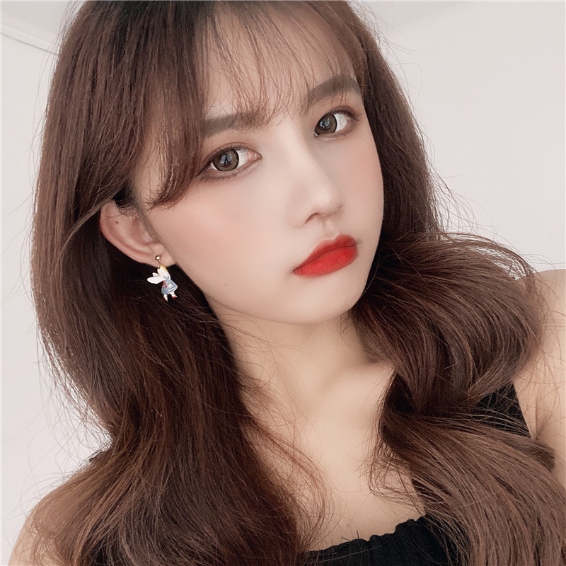Dongeng Malaikat elf peri asimetris sayap minyak menetes menyenangkan manis lucu gadis anting-anting