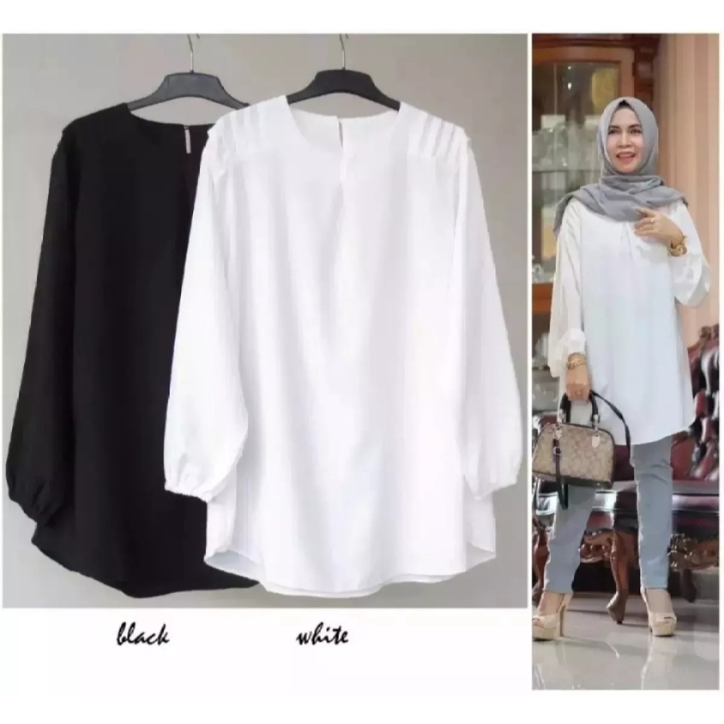 ATASAN SALMA BLOUSE / JUMBO XXXL LD 130 CM / BAJU WANITA JUMBO / REMPEL BAHU / XXXL / BAJU ATASAN WA