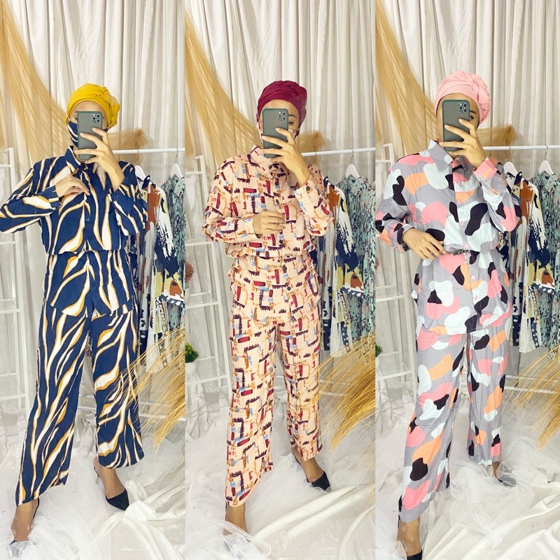 KUALITAS PREMIUM Aurel set Rayon / setelan homewear daily wear Premium hijab