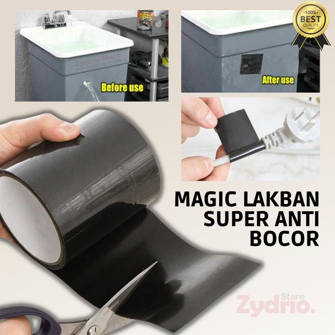 

(BISA COD) Magic Lakban Super Anti Bocor / Flex Tape Strong Lakban Hitam Besar TERJAMIN Kode 1005