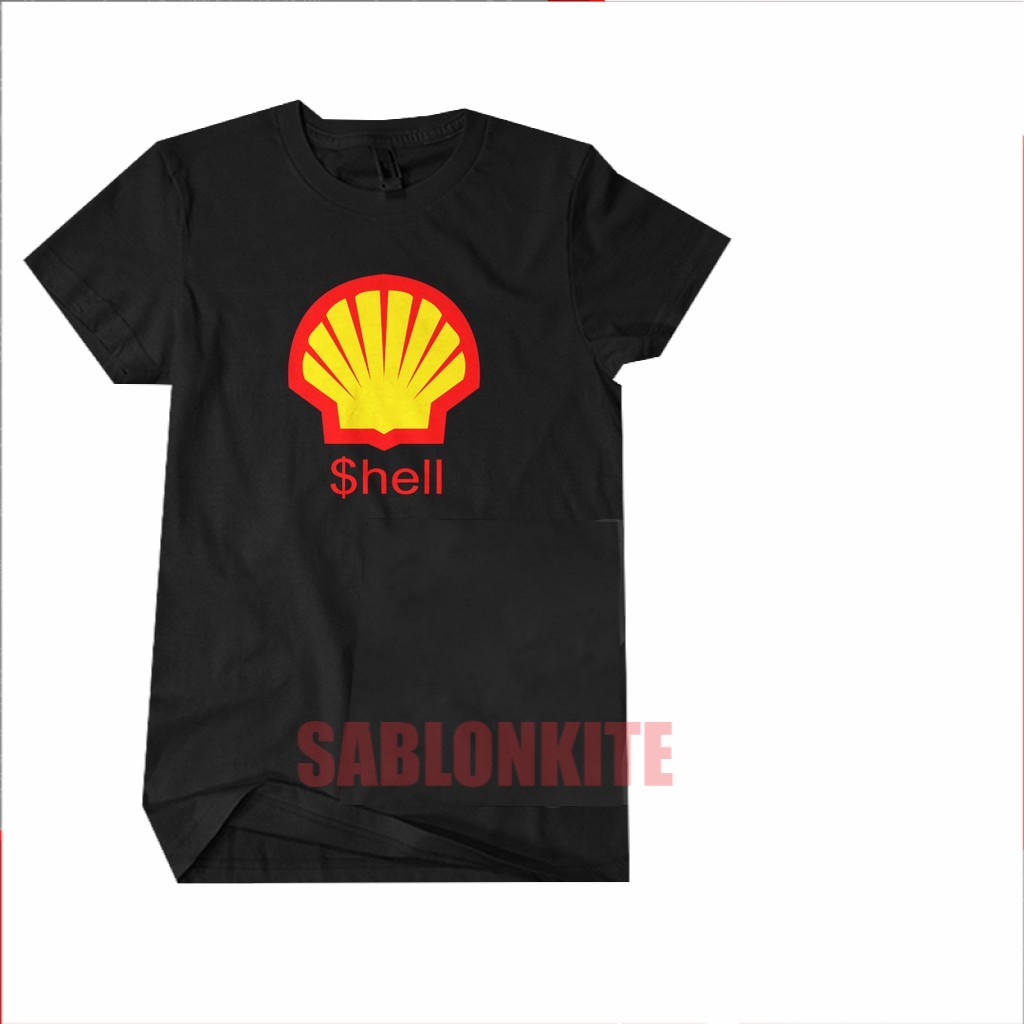 MURAH!!! Kaos Baju Distro SHELL  Combed 30s / Kaos Parodi Plesetan Lucu / Kaos Unisex /