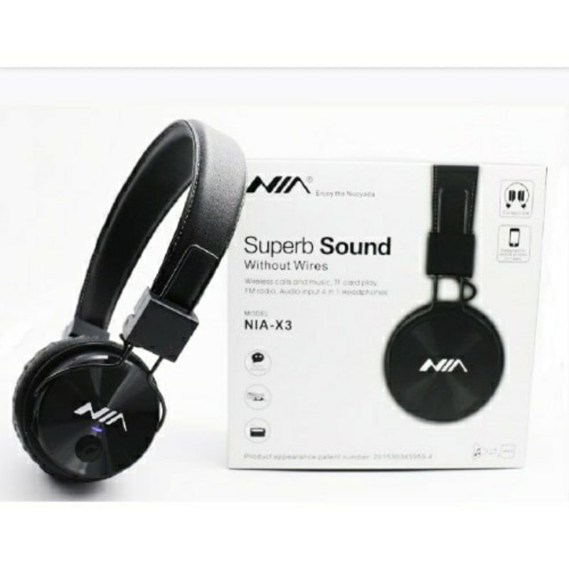 Headset Bluetooth NIA X3 ori suara terjamin bagus