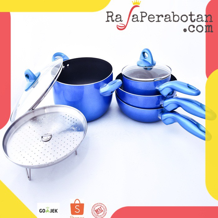 SUPRA Panci Set 7 Pcs Rosemary Cookware Teflon original