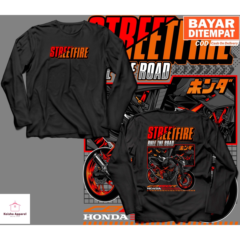 KAOS BAJU LENGAN PANJANG HONDA CB 150R STREETFIRE KAOS CB150R PRIA WANITA