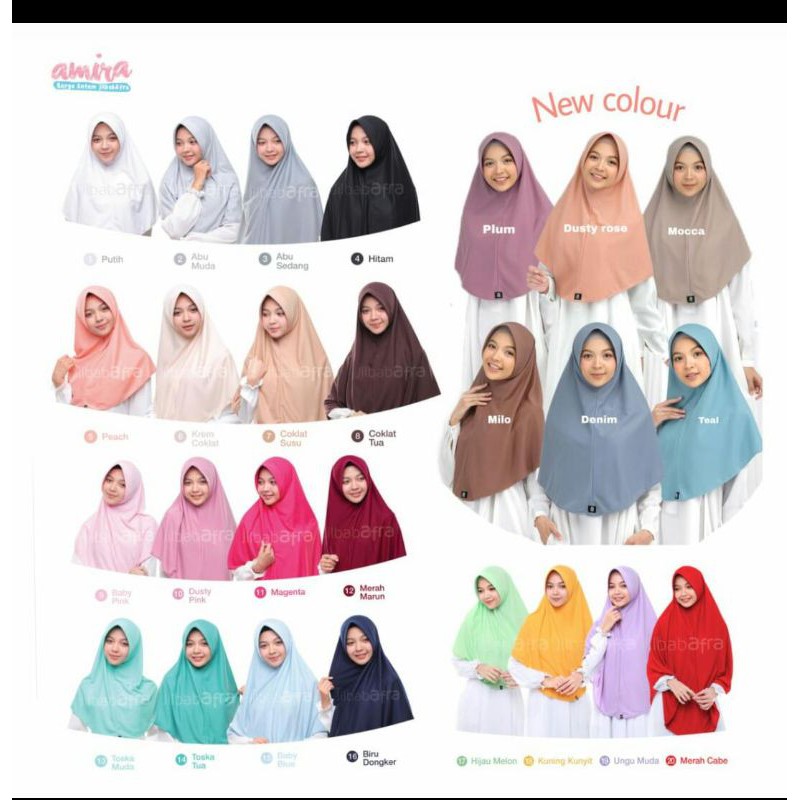 Amira SIZE L Jilbab Instan Ped Antem Bahan Kaos  Ori Jilbab Arfa ex Afra-4