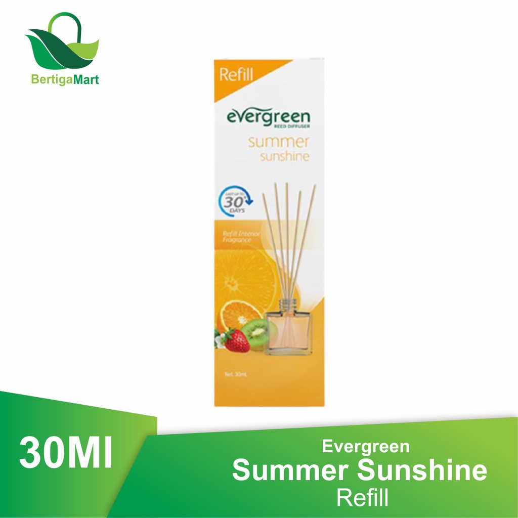 Evergreen Reed Diffuser Refill 30 ml-Summer Sunshine