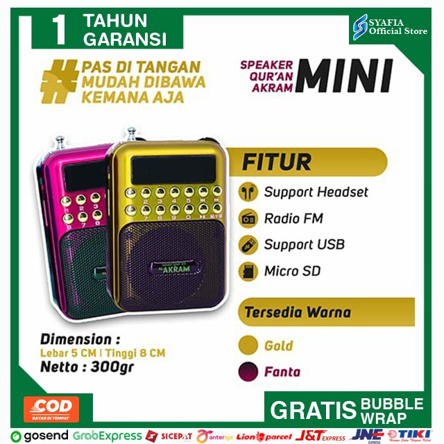 Speaker AlQuran Quran Murottal Murotal Hafizh 30 Juz Al-Akram Mini