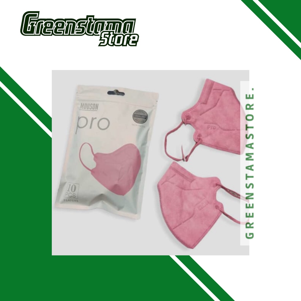 Masker KN95 Mouson Pro warna Pink isi 10pcs | KN95 Warna