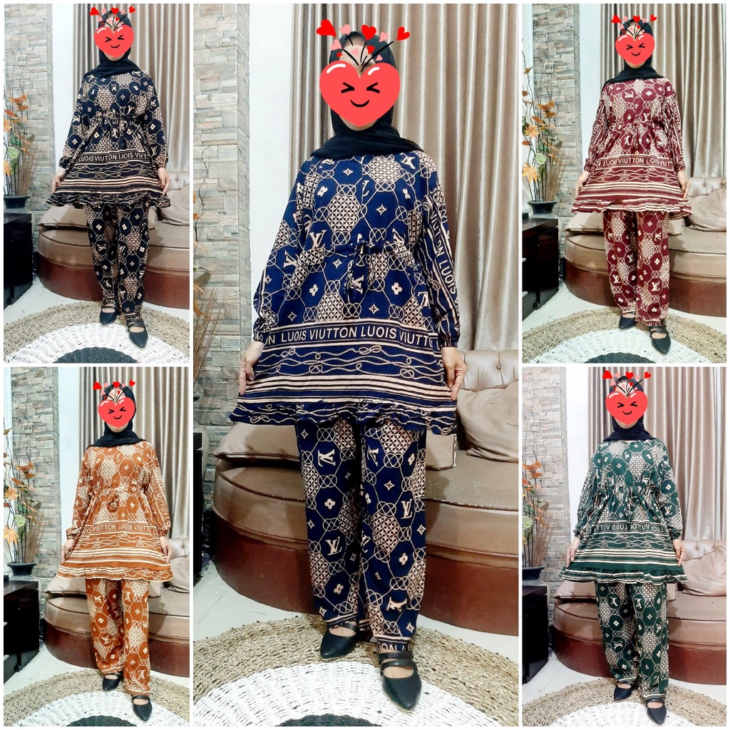 ONE SET TIE DYE - SETELAN RAYON LD 110 -TERBARU TERMURAH - BEST SELLER