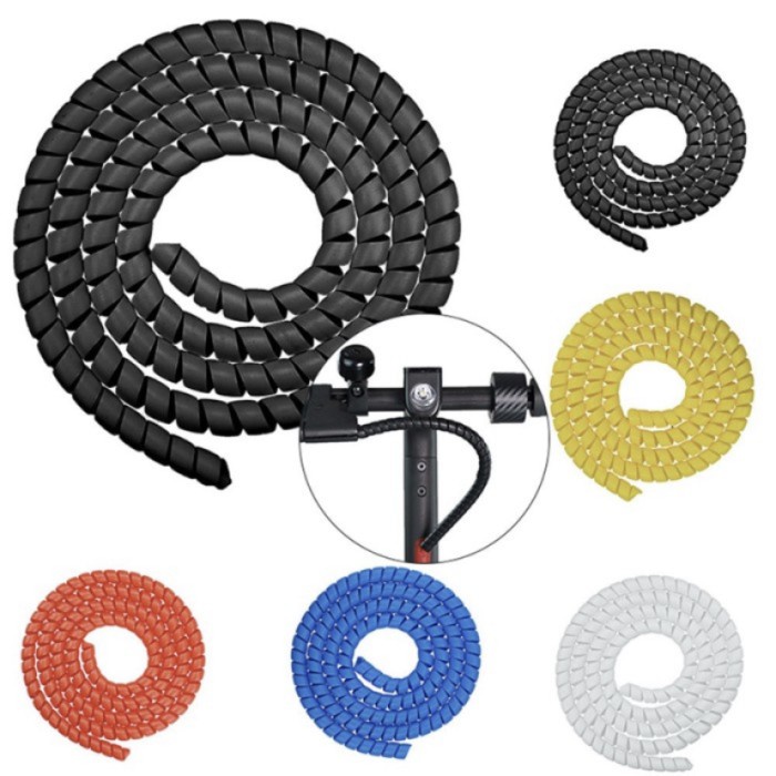 100 cm Spiral Wrap Kabel Rem Sepeda merapikan dan membungkus kabel Rem