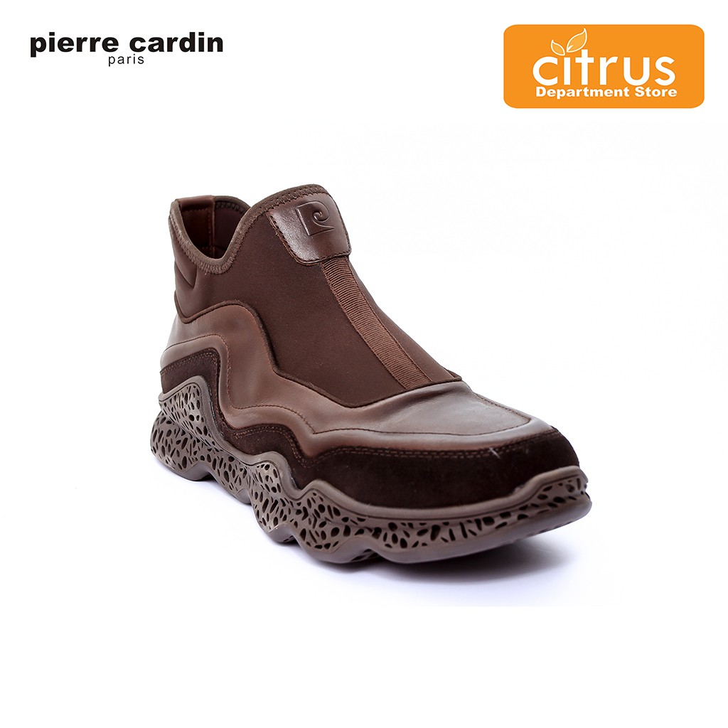 Pierre Cardin 9603 Sepatu Semi Boot Warna Hitam & Coklat Tua