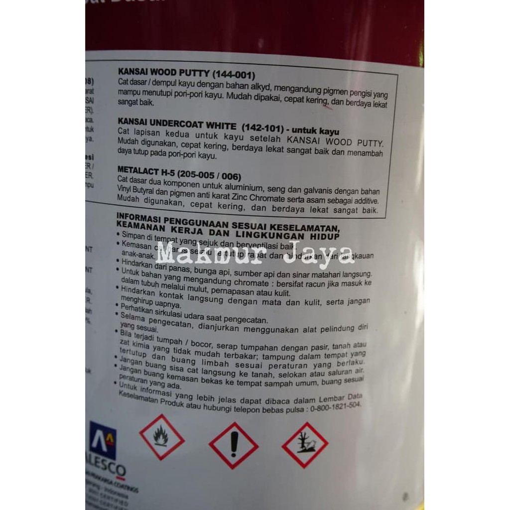 Jual Baru Kansai Primer Zinc Chromate 108 1Kg Cat Dasar Anti Tahan