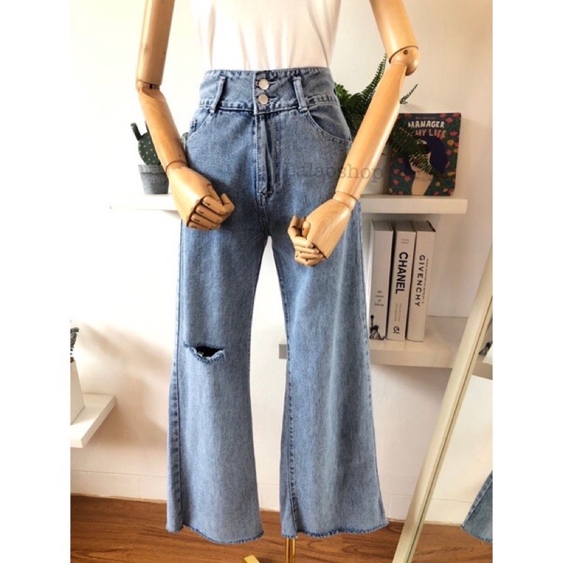 Werry Cullote Ripped Jeans ( Ada furring )