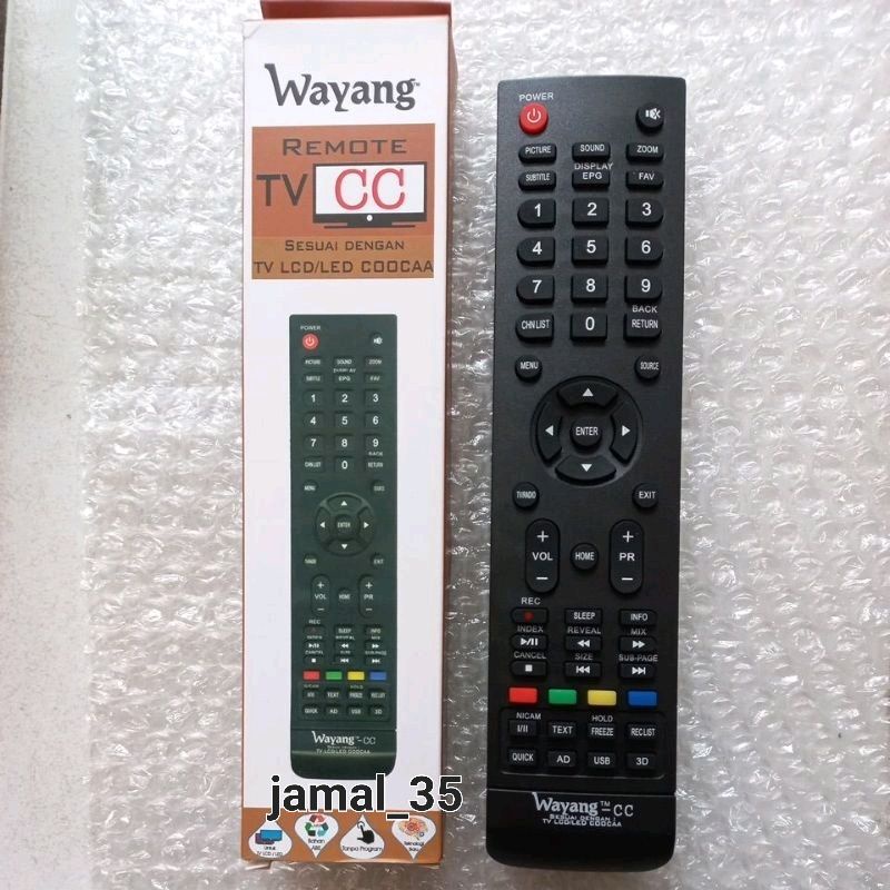 REMOTE REMOT TV COOCAA LCD LED MULTI WAYANG