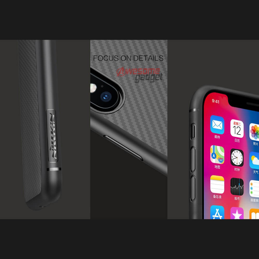 Nillkin iPhone X Case Syntethic Fiber Case Fiber Sintetik