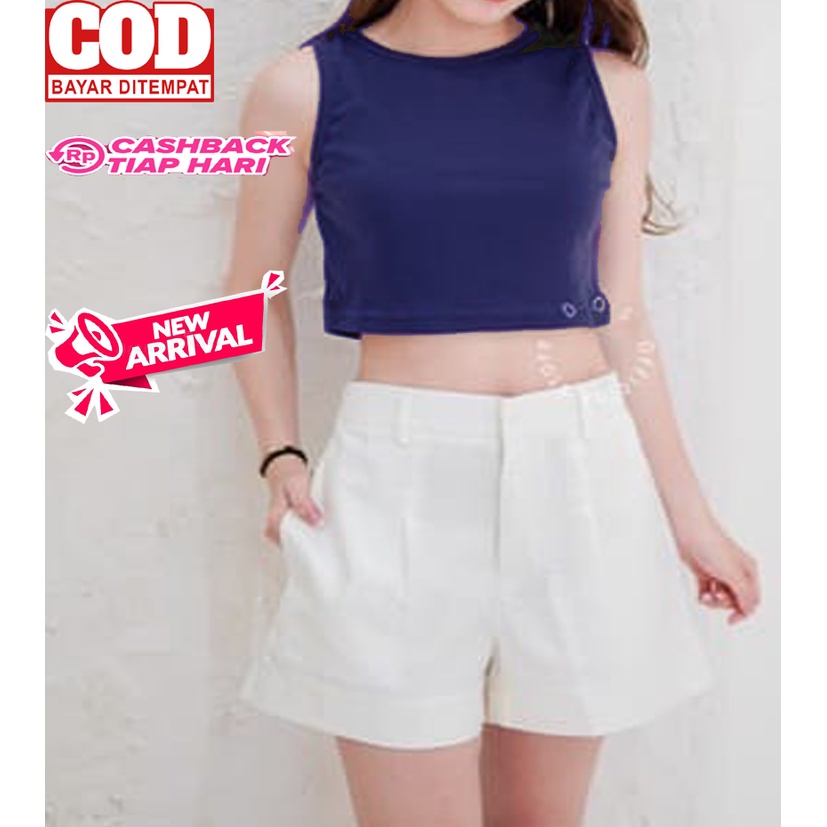 TANKTOP TALI BESAR CROP WANITA JUMBO