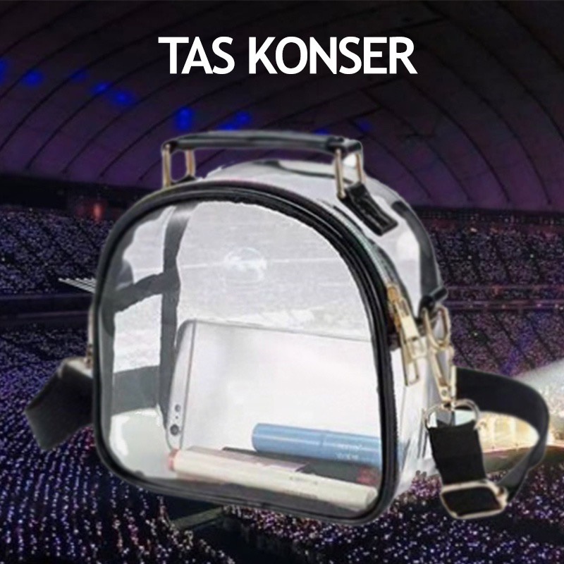 FLASH SALE PROMO Tas selempang bening UNTUK KONSER PVC wanita tas tangan bahu transparan stadion tas ponsel kecil dompet TAS TRANSPARAN KONSER