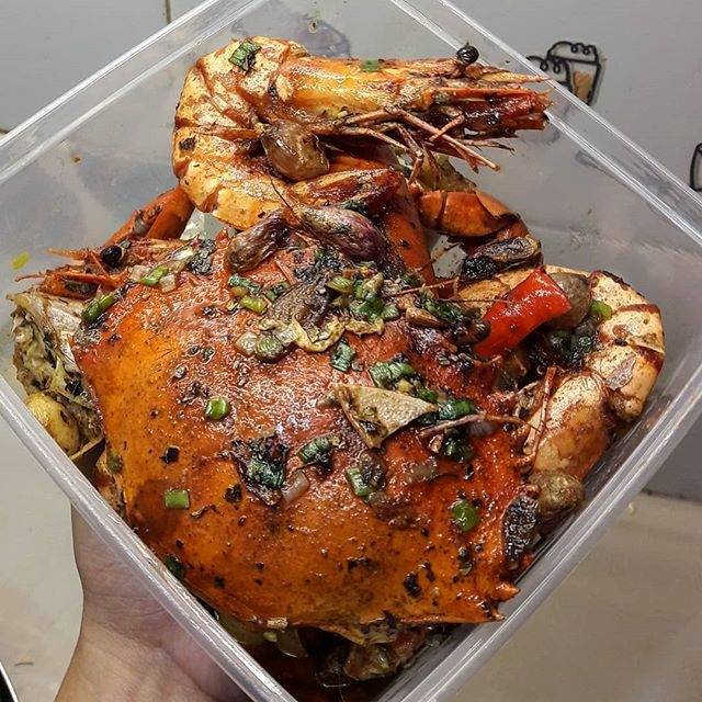 

Kepiting telur mix udang butter garlic