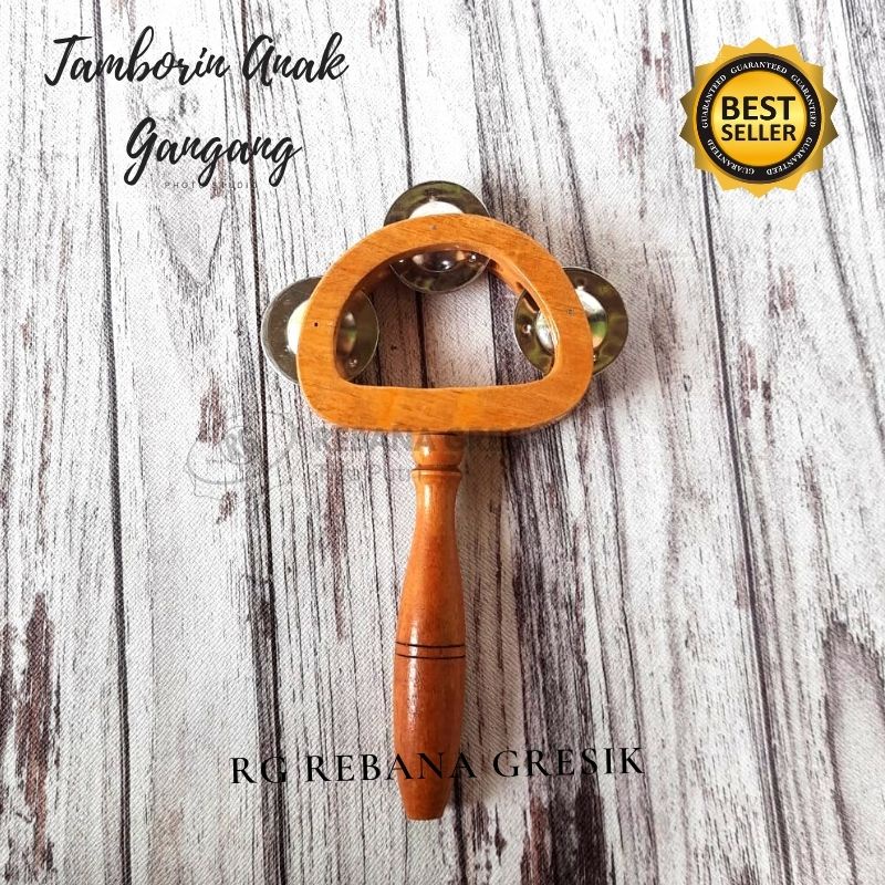 Alat Musik Perkusi Tamborin kayu tamborin anak mainan anak-anak alat musik edukasi