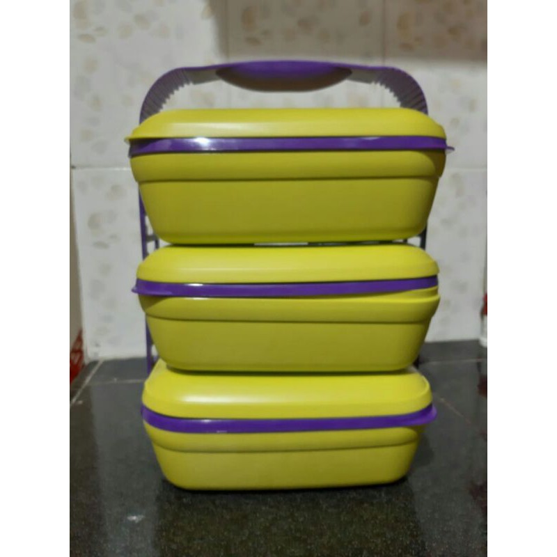 Tupperware Picnic set trio green